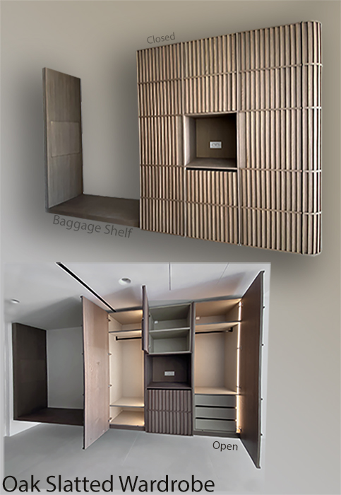 Oak Slatted Wardrobe