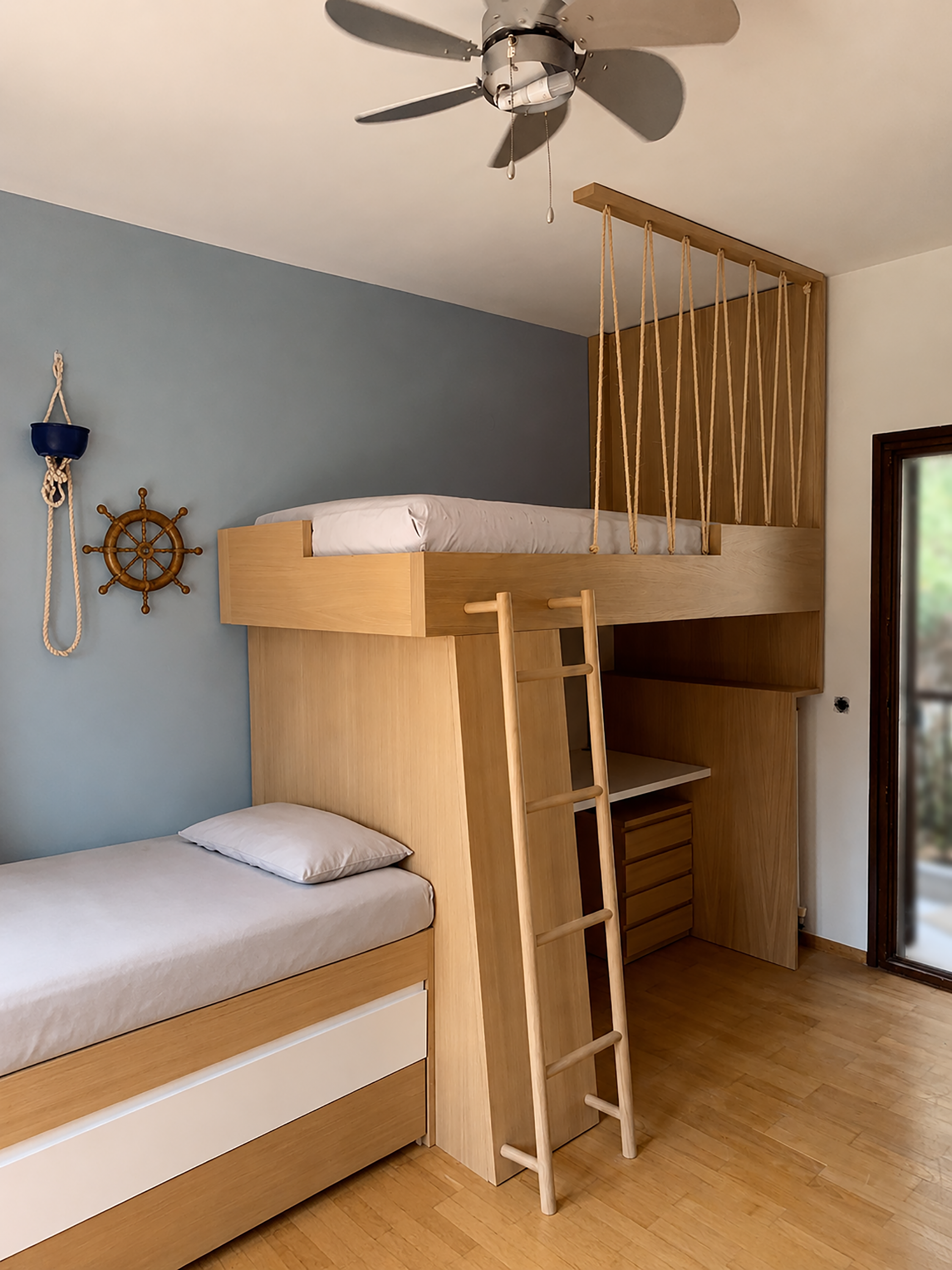 Δίδυμο ναυτικό δωμάτιο - Interior design project by Ilia Dabiza - Kid Room