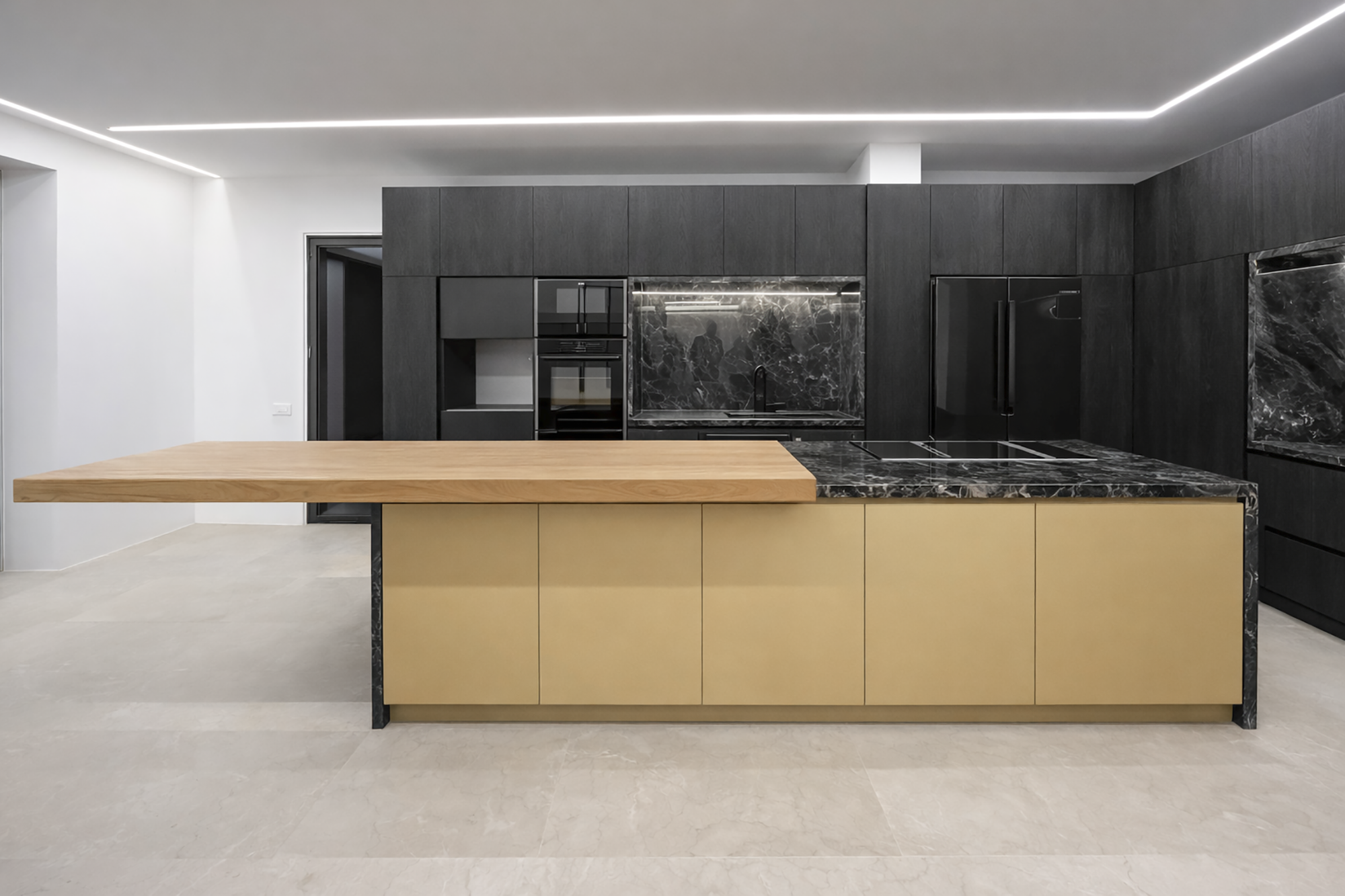 Black & Oak - Interior design detail 1 by Ilia Dabiza - Kitchen