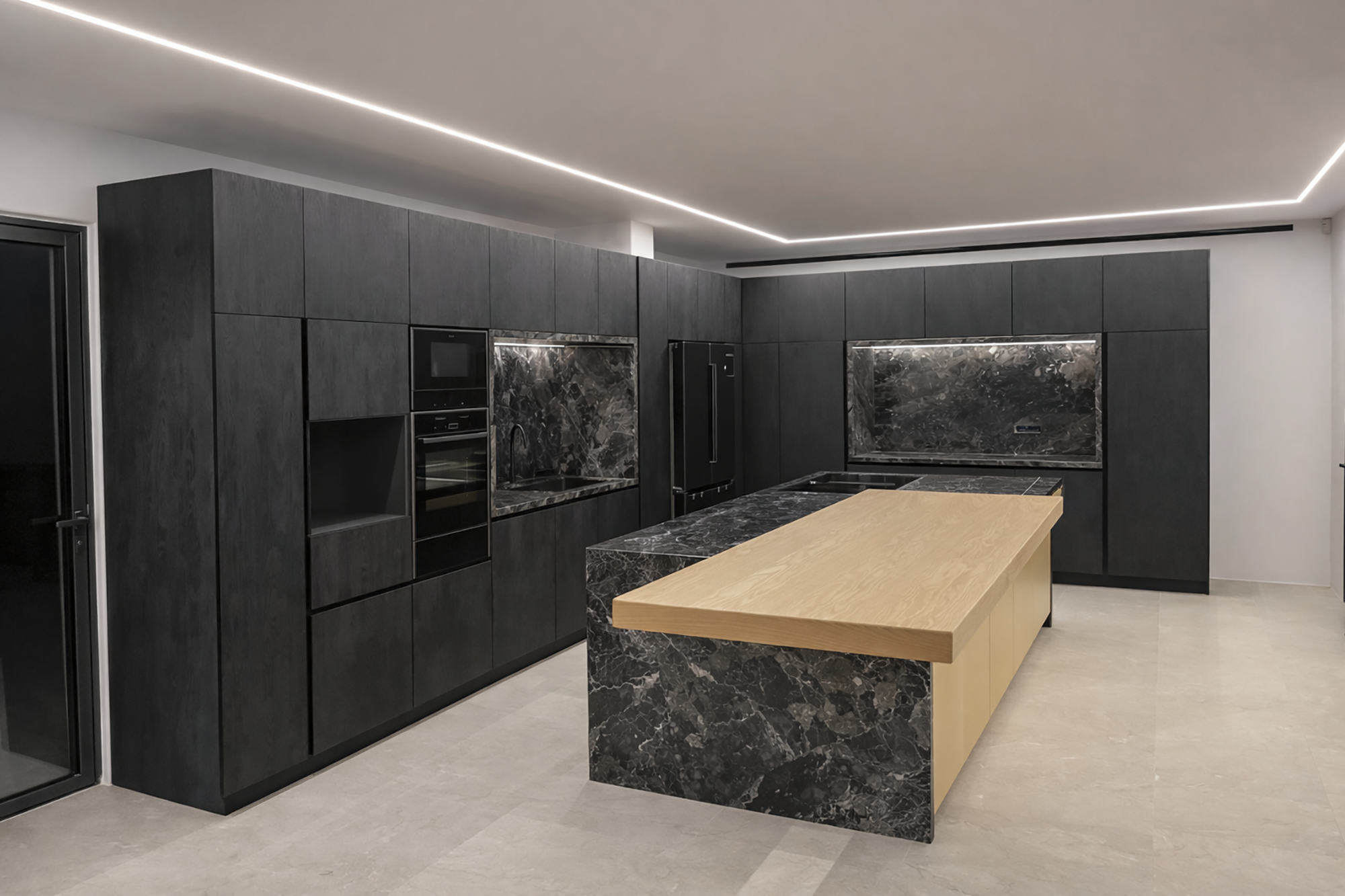 Black & Oak - Interior design detail 2 by Ilia Dabiza - Kitchen