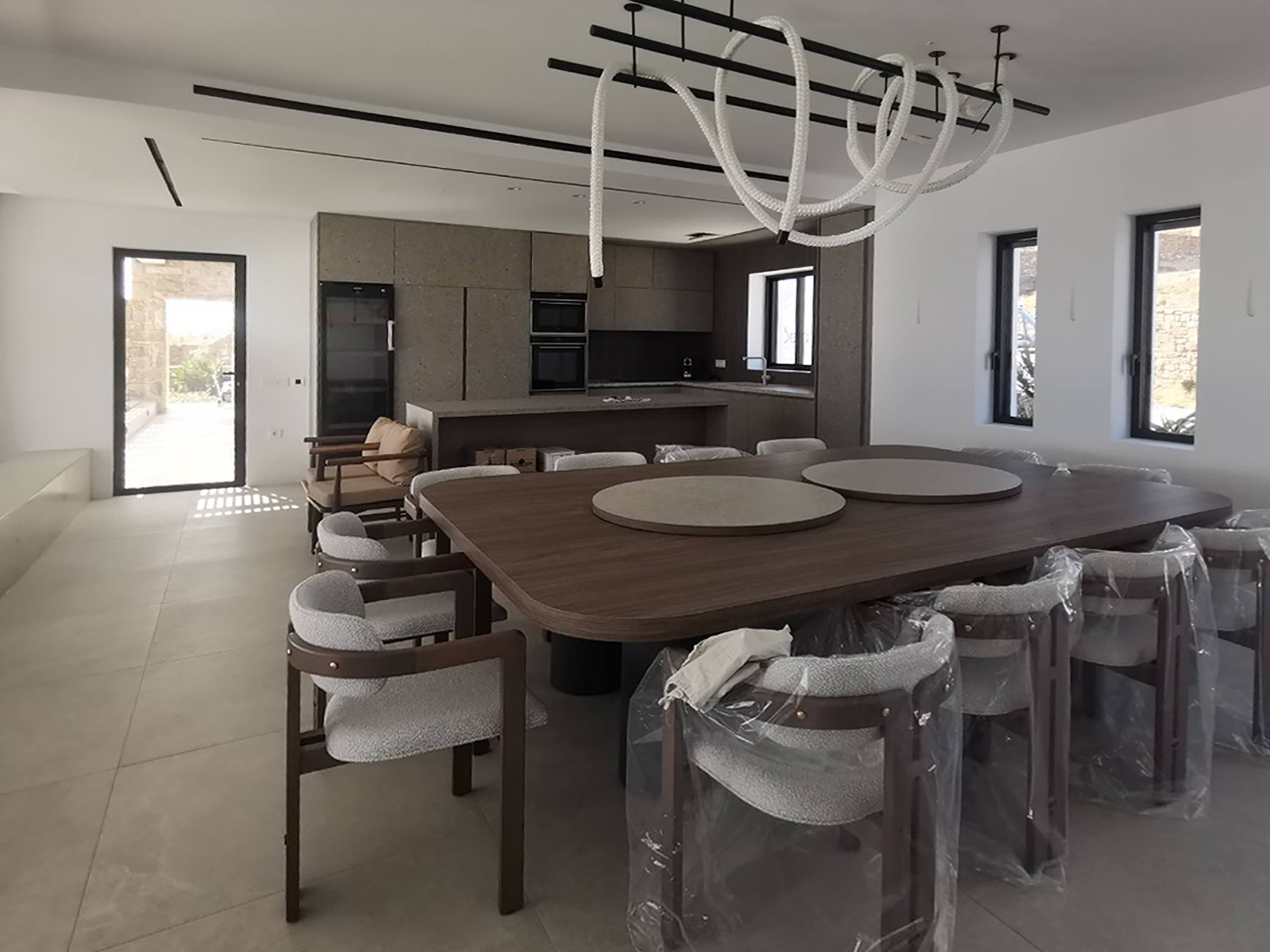 Concrete & Walnut Melamine - Interior design detail 2 by Ilia Dabiza - Kitchen